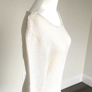 Tu. Cream and Metallic cotton mini dress - oversized look or to fit US 12.